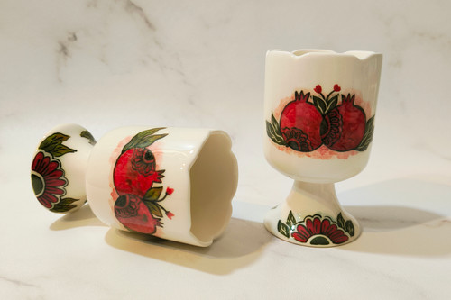 شربت خوری سرامیکی ساخته شده با سرامیک و لعاب درجه یک، نقاشی با دست بدون